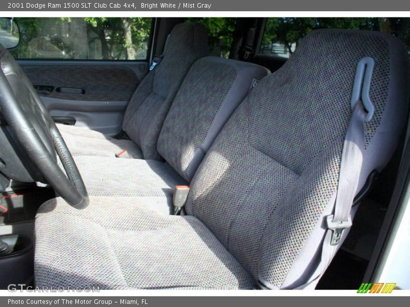 Bright White / Mist Gray 2001 Dodge Ram 1500 SLT Club Cab 4x4