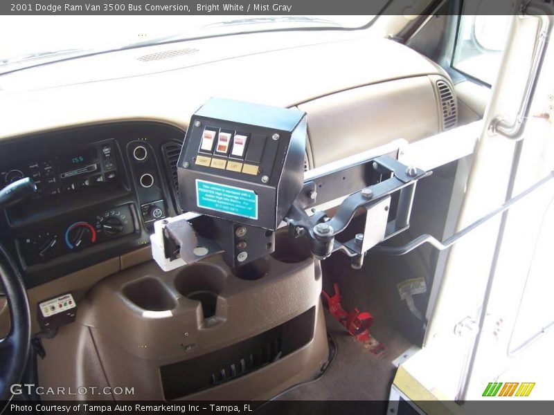 Bright White / Mist Gray 2001 Dodge Ram Van 3500 Bus Conversion