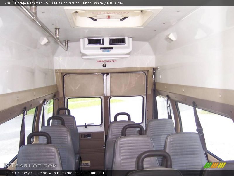 Bright White / Mist Gray 2001 Dodge Ram Van 3500 Bus Conversion