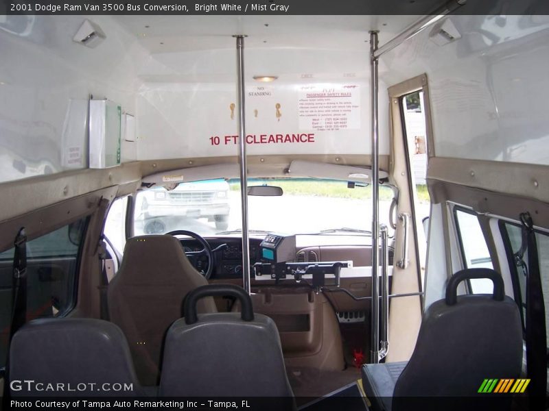 Bright White / Mist Gray 2001 Dodge Ram Van 3500 Bus Conversion
