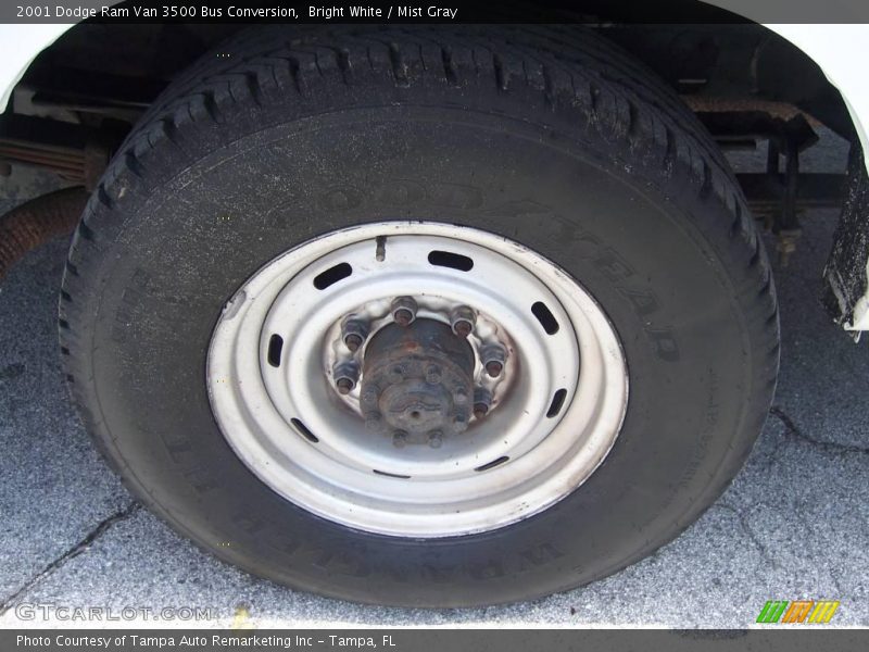 Bright White / Mist Gray 2001 Dodge Ram Van 3500 Bus Conversion