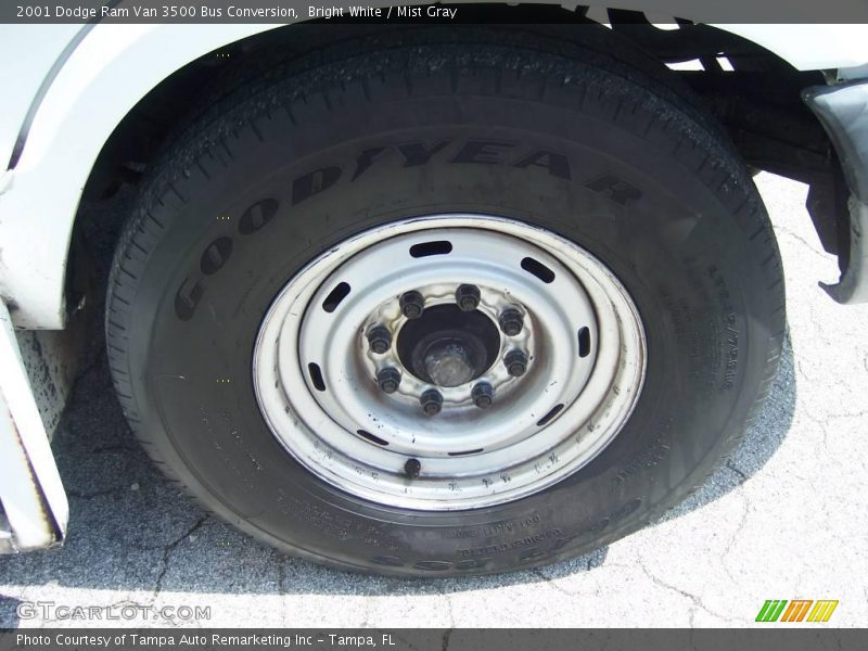 Bright White / Mist Gray 2001 Dodge Ram Van 3500 Bus Conversion