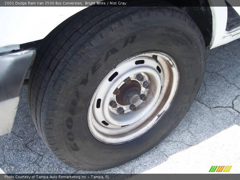 Bright White / Mist Gray 2001 Dodge Ram Van 3500 Bus Conversion