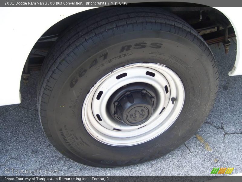 Bright White / Mist Gray 2001 Dodge Ram Van 3500 Bus Conversion