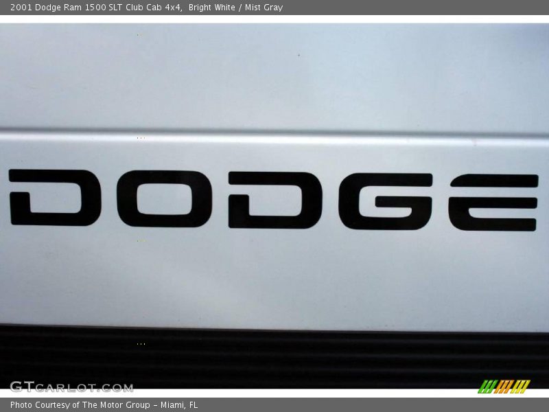 Bright White / Mist Gray 2001 Dodge Ram 1500 SLT Club Cab 4x4