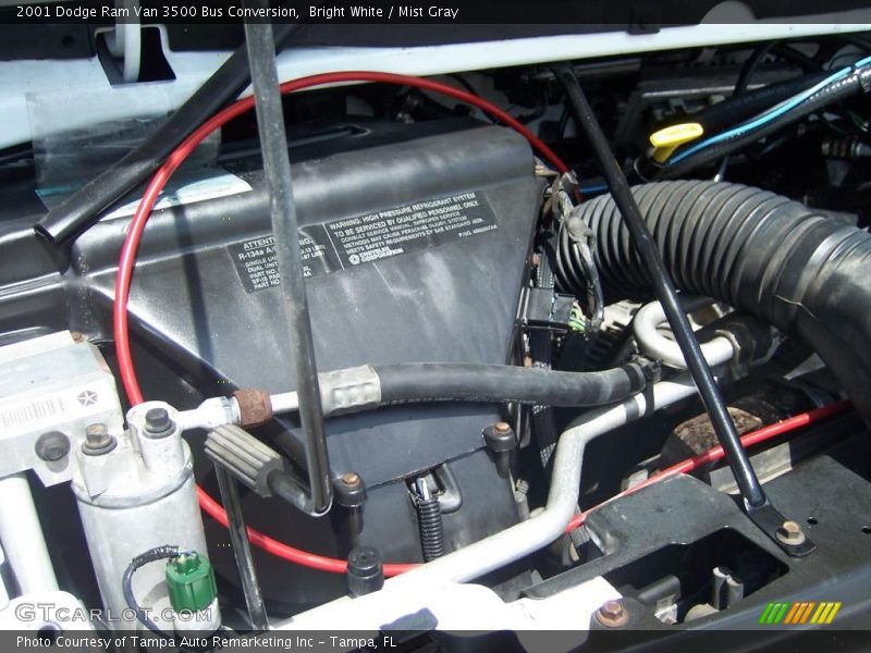 Bright White / Mist Gray 2001 Dodge Ram Van 3500 Bus Conversion