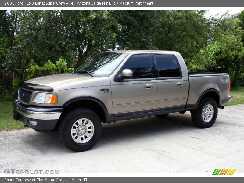 Arizona Beige Metallic / Medium Parchment 2001 Ford F150 Lariat SuperCrew 4x4