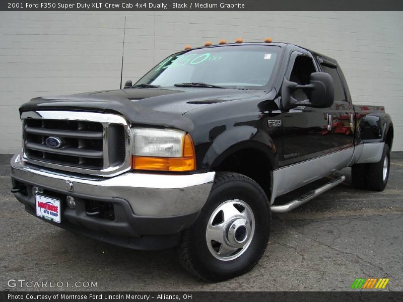 Black / Medium Graphite 2001 Ford F350 Super Duty XLT Crew Cab 4x4 Dually