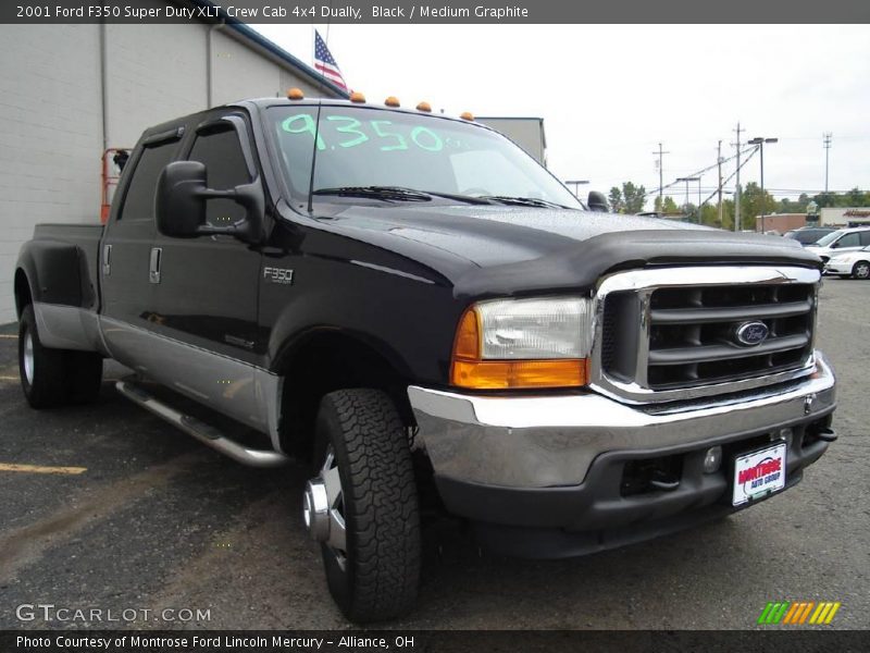 Black / Medium Graphite 2001 Ford F350 Super Duty XLT Crew Cab 4x4 Dually