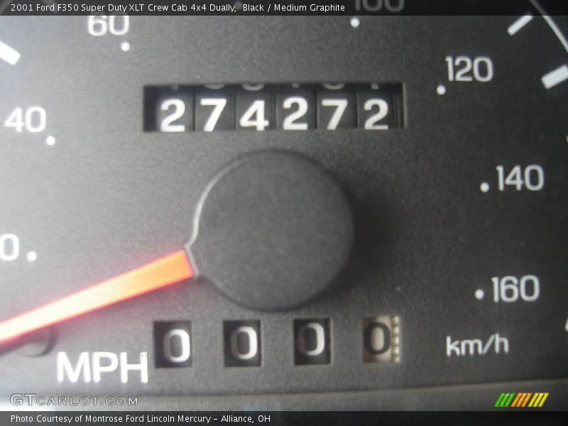 Black / Medium Graphite 2001 Ford F350 Super Duty XLT Crew Cab 4x4 Dually