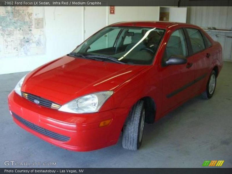 Infra Red / Medium Graphite 2002 Ford Focus LX Sedan