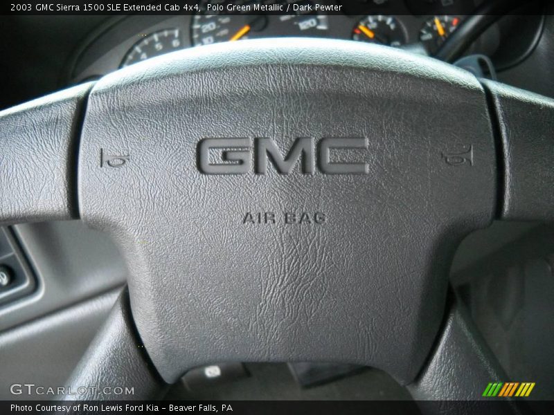 Polo Green Metallic / Dark Pewter 2003 GMC Sierra 1500 SLE Extended Cab 4x4