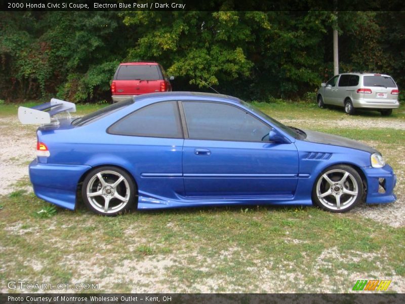 Electron Blue Pearl / Dark Gray 2000 Honda Civic Si Coupe