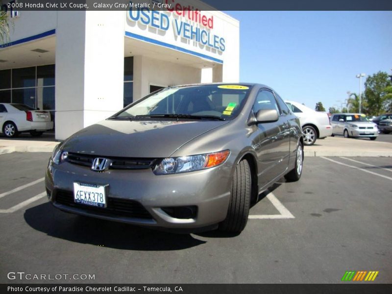 Galaxy Gray Metallic / Gray 2008 Honda Civic LX Coupe