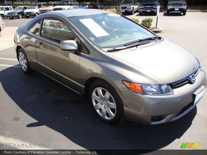 Galaxy Gray Metallic / Gray 2008 Honda Civic LX Coupe