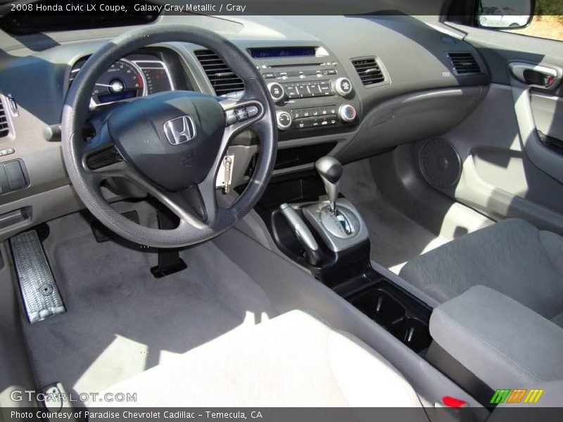Galaxy Gray Metallic / Gray 2008 Honda Civic LX Coupe