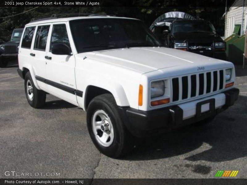 Stone White / Agate 2001 Jeep Cherokee Sport 4x4