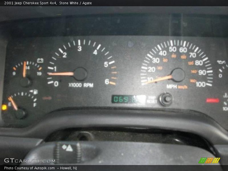 Stone White / Agate 2001 Jeep Cherokee Sport 4x4