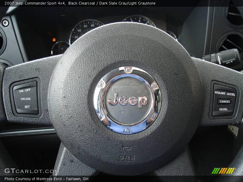 Black Clearcoat / Dark Slate Gray/Light Graystone 2007 Jeep Commander Sport 4x4