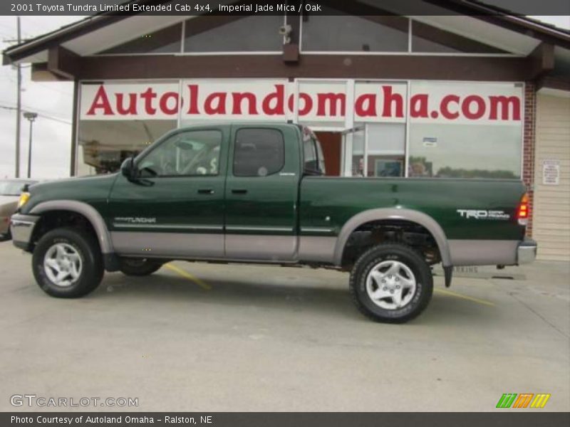 Imperial Jade Mica / Oak 2001 Toyota Tundra Limited Extended Cab 4x4