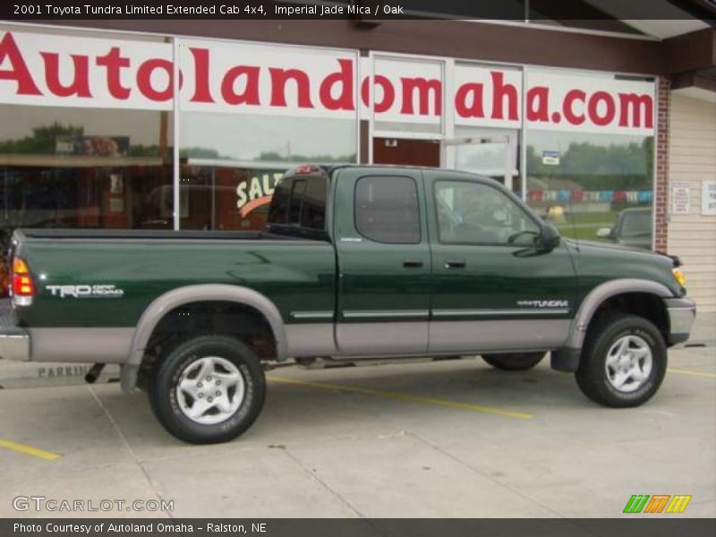 Imperial Jade Mica / Oak 2001 Toyota Tundra Limited Extended Cab 4x4