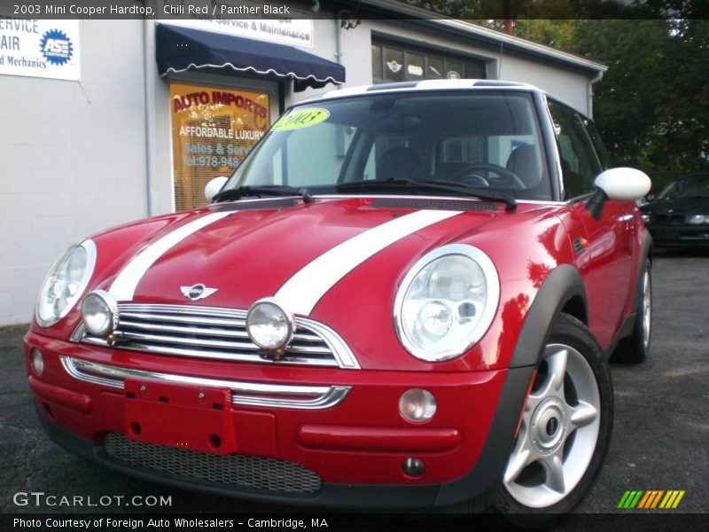 Chili Red / Panther Black 2003 Mini Cooper Hardtop