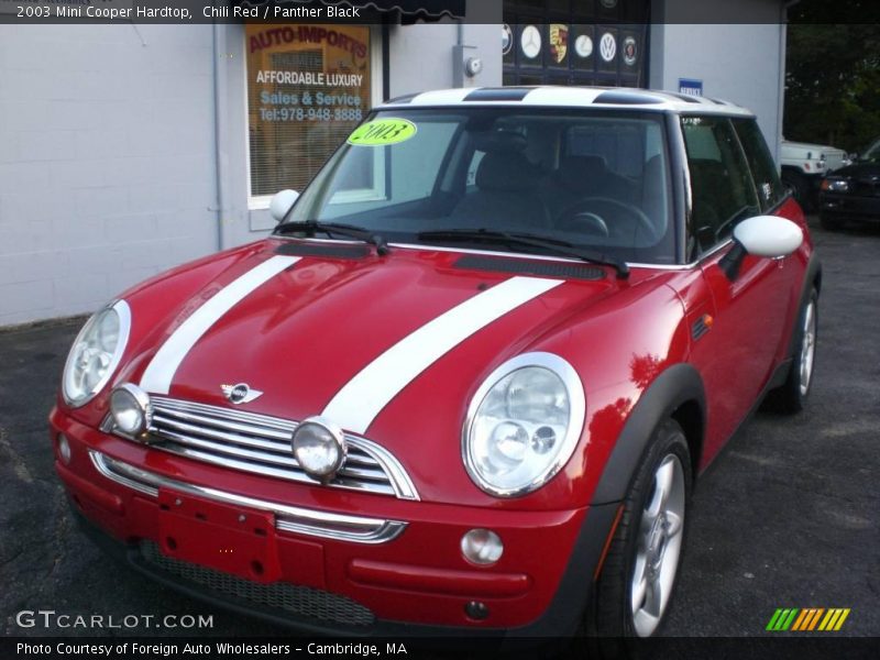 Chili Red / Panther Black 2003 Mini Cooper Hardtop