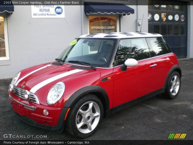 Chili Red / Panther Black 2003 Mini Cooper Hardtop