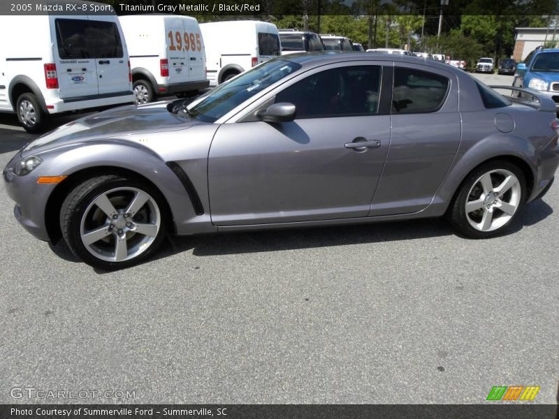 Titanium Gray Metallic / Black/Red 2005 Mazda RX-8 Sport