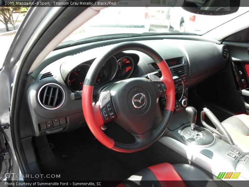 Titanium Gray Metallic / Black/Red 2005 Mazda RX-8 Sport