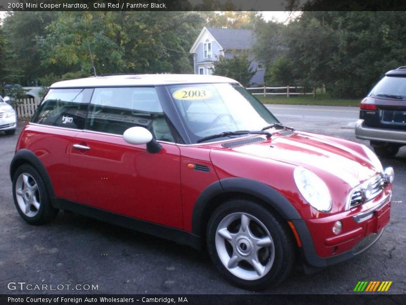 Chili Red / Panther Black 2003 Mini Cooper Hardtop