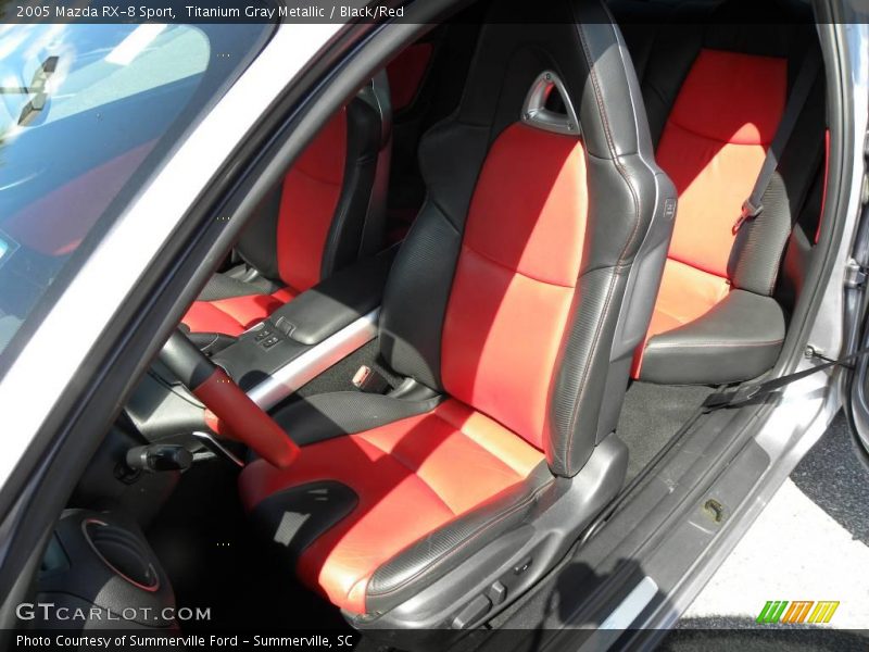 Titanium Gray Metallic / Black/Red 2005 Mazda RX-8 Sport