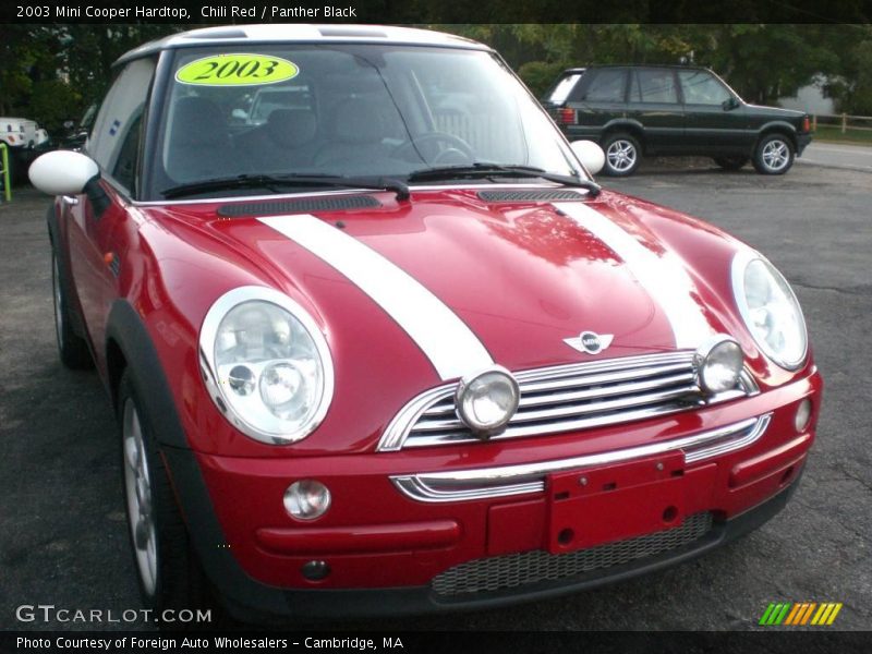 Chili Red / Panther Black 2003 Mini Cooper Hardtop