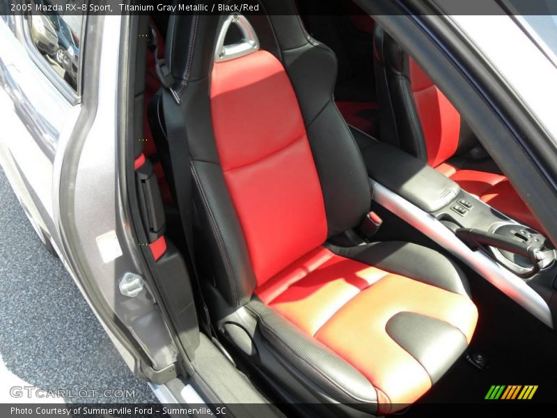 Titanium Gray Metallic / Black/Red 2005 Mazda RX-8 Sport