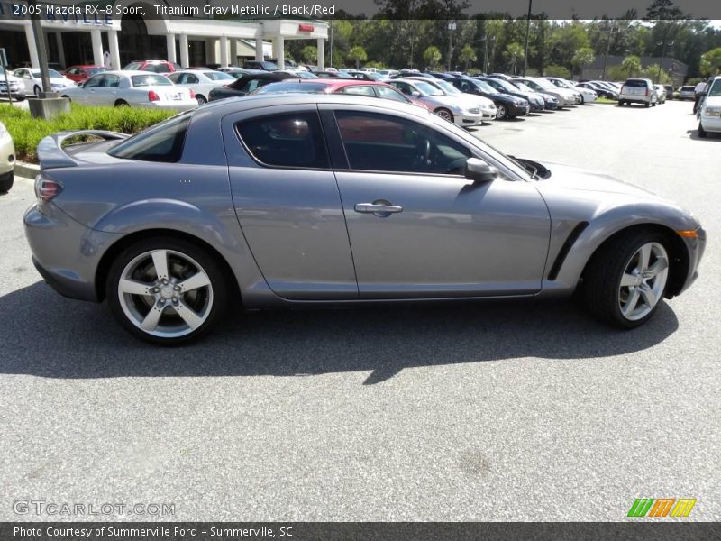 Titanium Gray Metallic / Black/Red 2005 Mazda RX-8 Sport