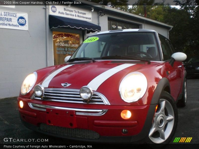 Chili Red / Panther Black 2003 Mini Cooper Hardtop