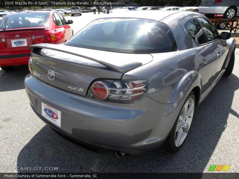 Titanium Gray Metallic / Black/Red 2005 Mazda RX-8 Sport