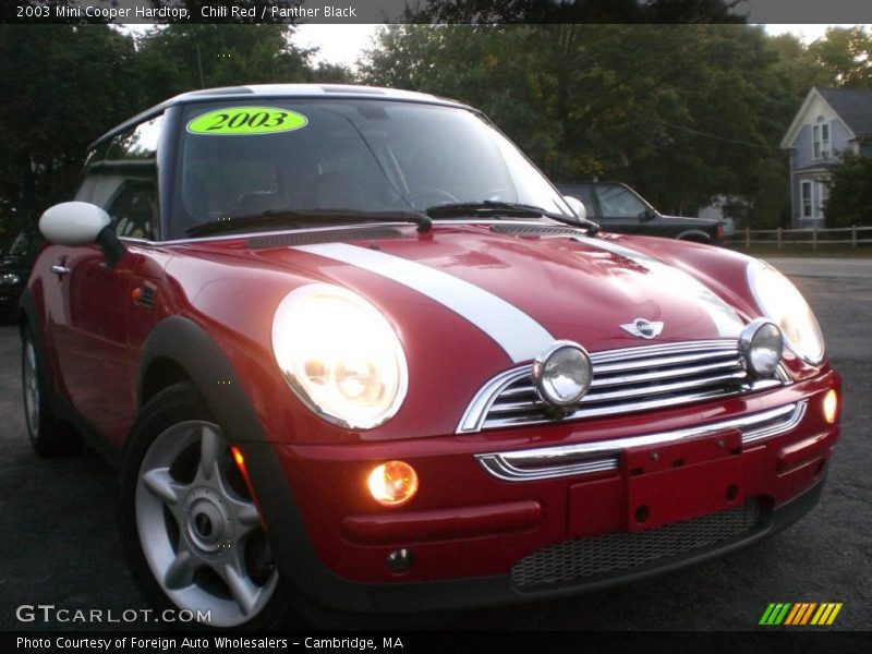 Chili Red / Panther Black 2003 Mini Cooper Hardtop