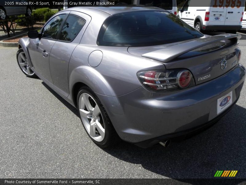 Titanium Gray Metallic / Black/Red 2005 Mazda RX-8 Sport