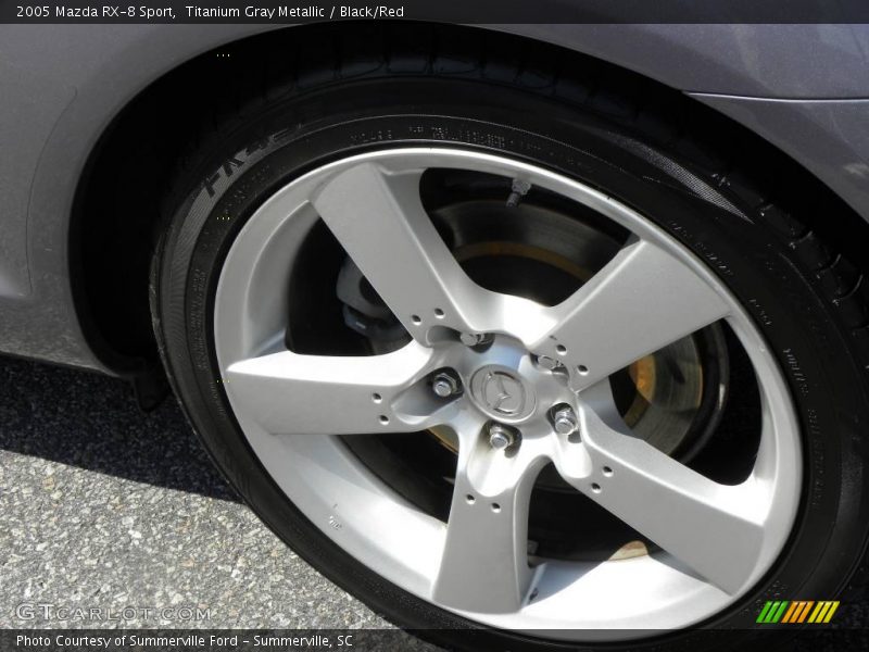 Titanium Gray Metallic / Black/Red 2005 Mazda RX-8 Sport