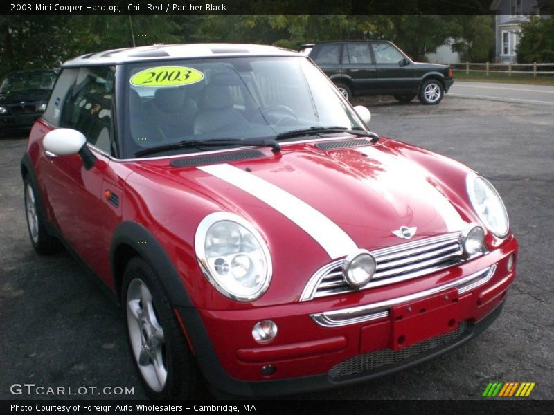 Chili Red / Panther Black 2003 Mini Cooper Hardtop