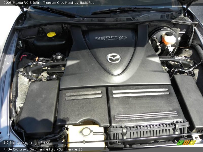 Titanium Gray Metallic / Black/Red 2005 Mazda RX-8 Sport