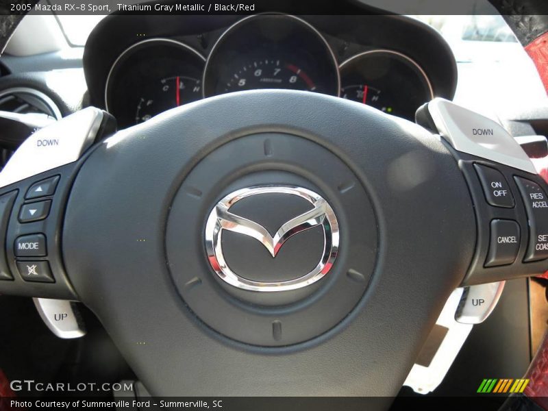 Titanium Gray Metallic / Black/Red 2005 Mazda RX-8 Sport