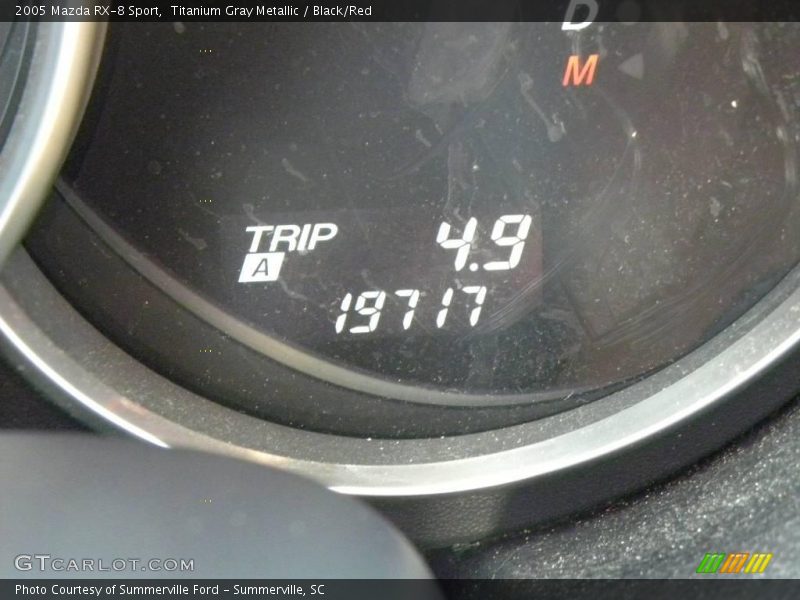 Titanium Gray Metallic / Black/Red 2005 Mazda RX-8 Sport