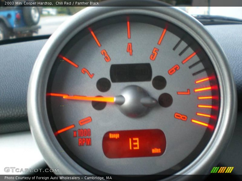 Chili Red / Panther Black 2003 Mini Cooper Hardtop