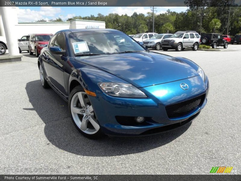 Phantom Blue Mica / Sand Beige 2007 Mazda RX-8 Sport