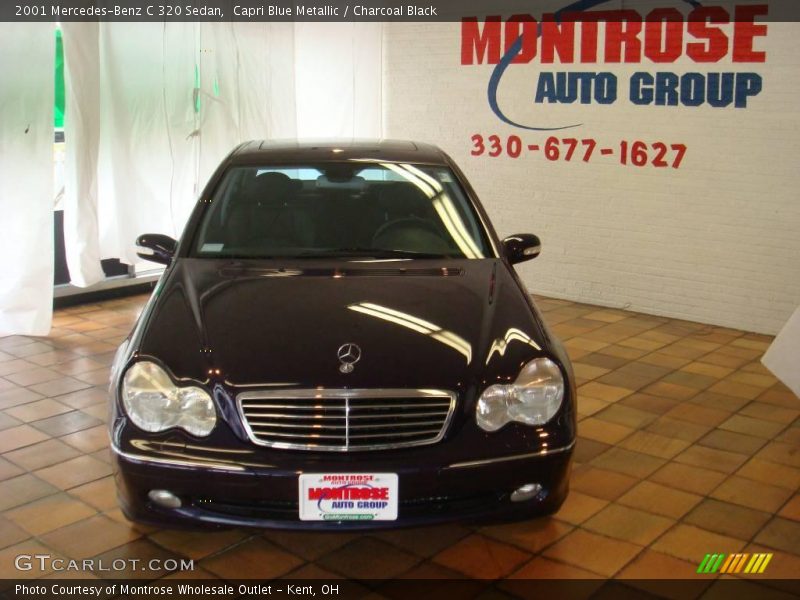 Capri Blue Metallic / Charcoal Black 2001 Mercedes-Benz C 320 Sedan