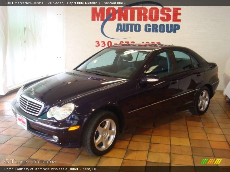 Capri Blue Metallic / Charcoal Black 2001 Mercedes-Benz C 320 Sedan