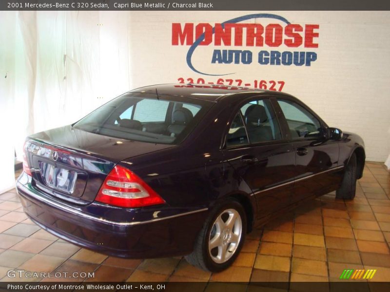 Capri Blue Metallic / Charcoal Black 2001 Mercedes-Benz C 320 Sedan