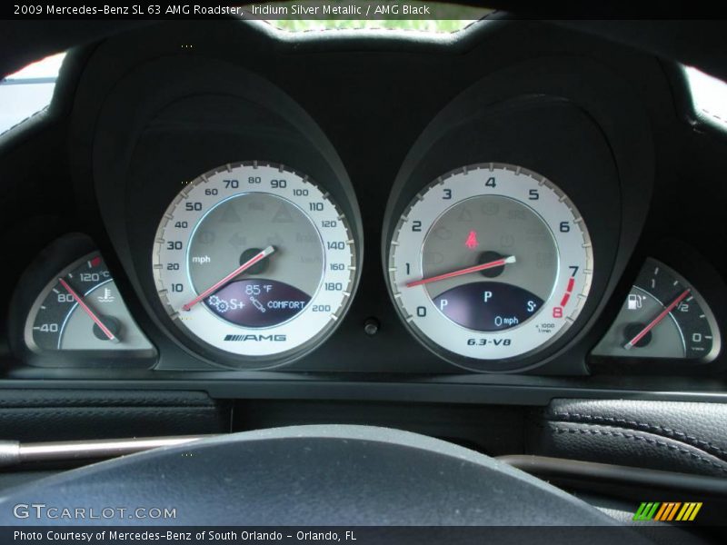Iridium Silver Metallic / AMG Black 2009 Mercedes-Benz SL 63 AMG Roadster